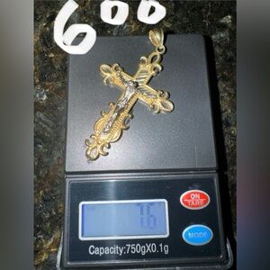 Jesus Christ crucifix pendent Real 14k Gold pendent